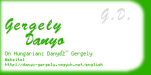 gergely danyo business card